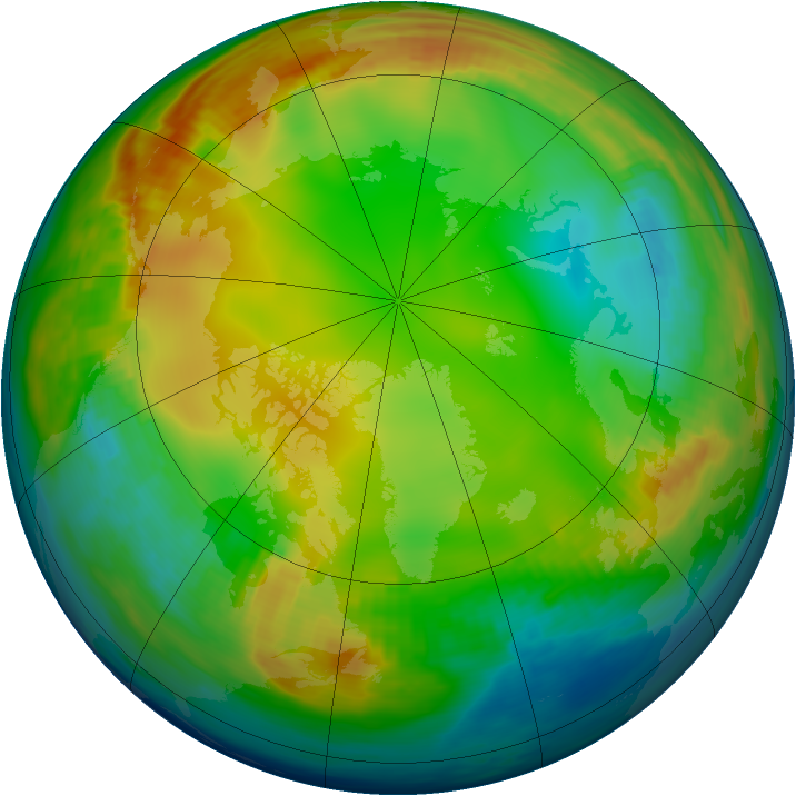 Arctic ozone map for 30 December 1979